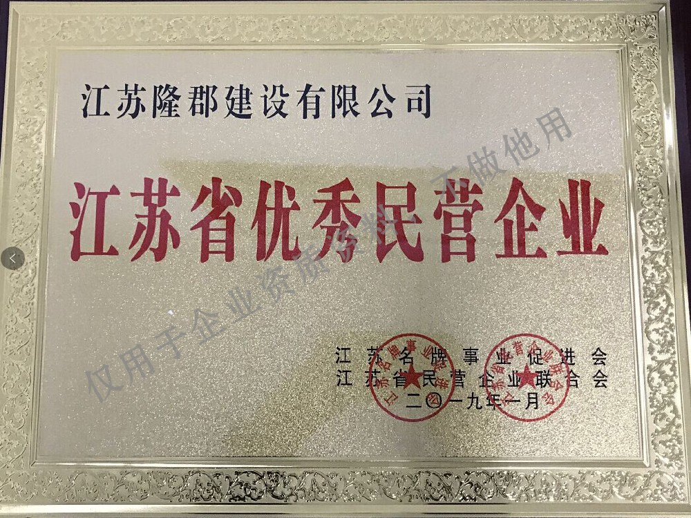 江蘇省優(yōu)秀民營(yíng)企業(yè)